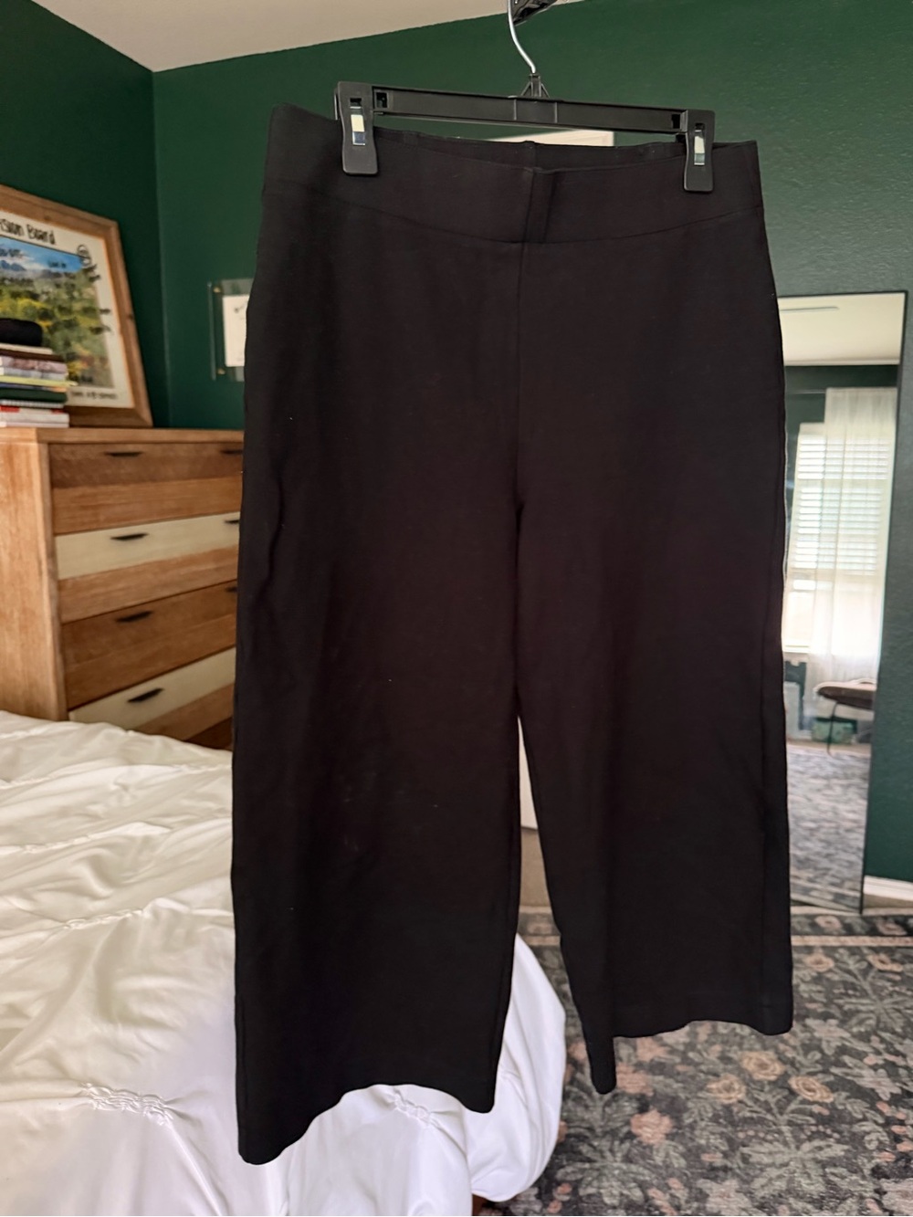 next Black Wide-Leg Cropped Pants